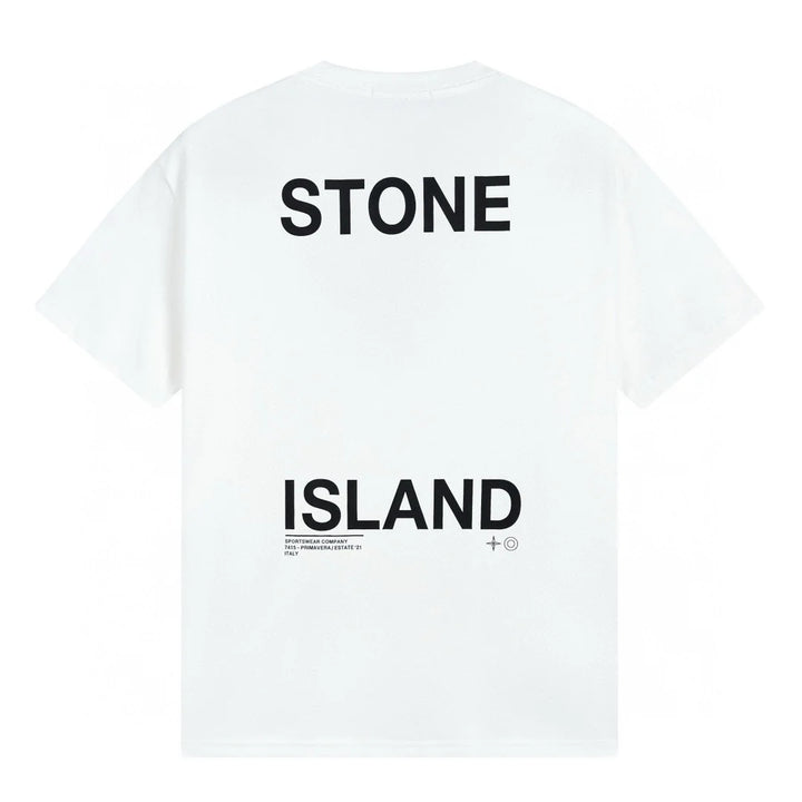 Stone Island Polychromatisches T-Shirt: Innovatives Design, Ikonisches Branding, Premium Baumwolle