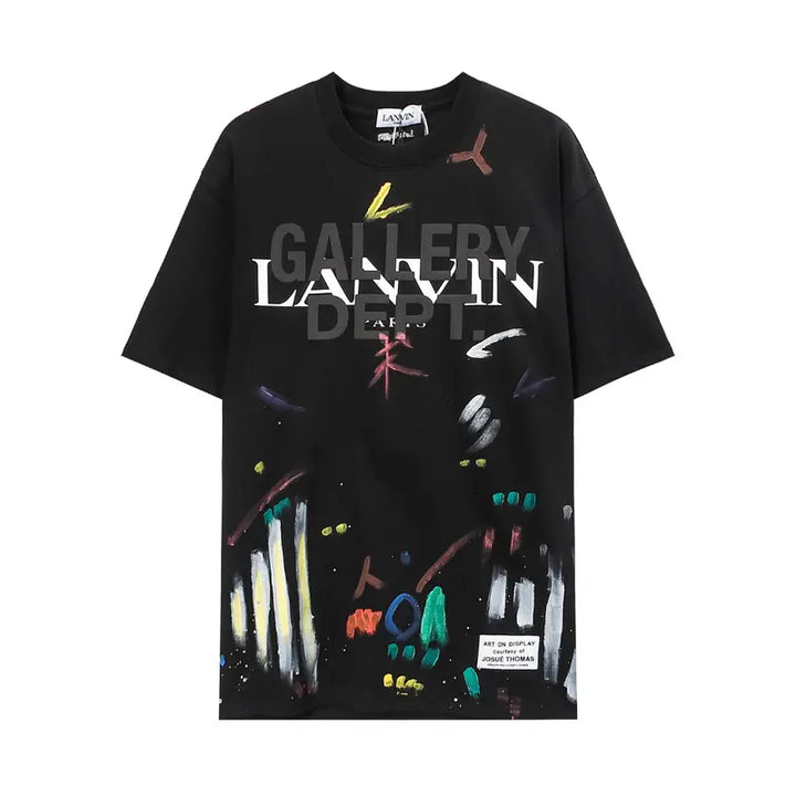 LNVN x Gallery Dept. Handbemaltes Streetwear T-Shirt: Künstlerisches Oversize Design aus Baumwolle