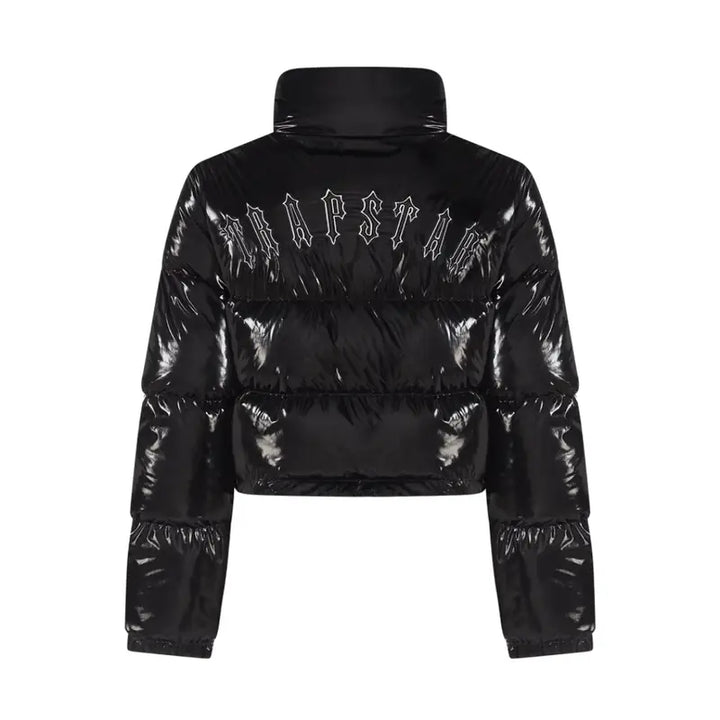 Trapstar Damen Decoded Glänzende Schwarze Kapuzenjacke - Urbaner Streetwear-Style