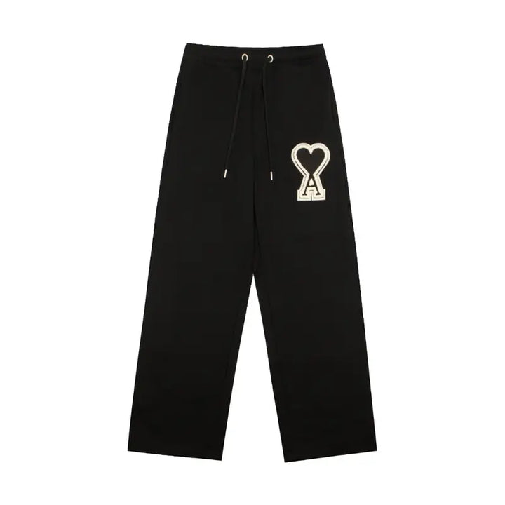 AMI Paris Bequeme Sportliche Trackpants Jogginghose für Herren – Grau Schwarz Unisex Style