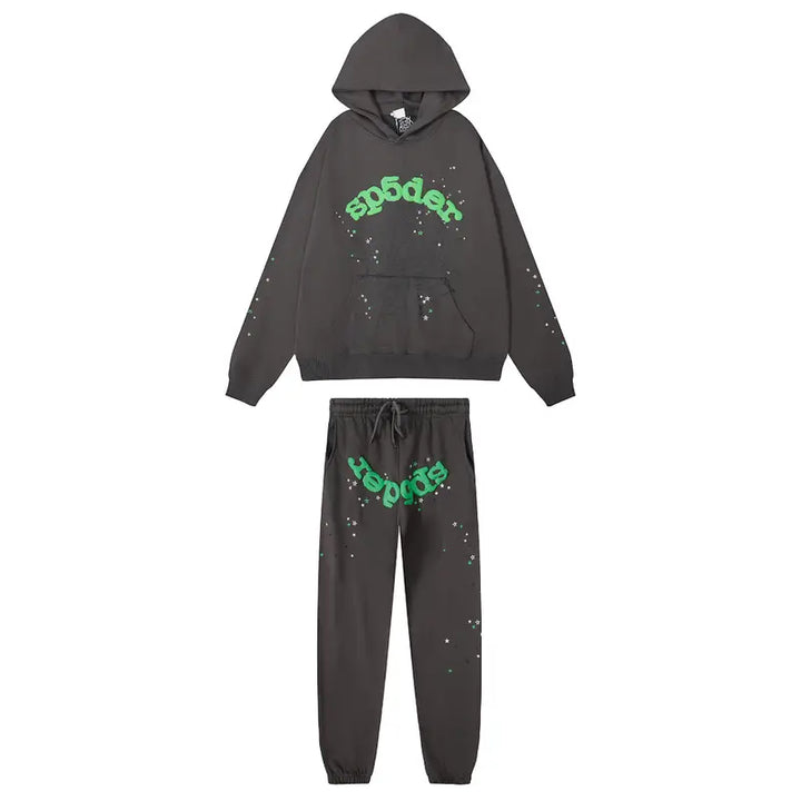 SP5DER Gemütlicher Trainingsanzug: Stylischer Hoodie & Komfortable Hose Streetwear Look
