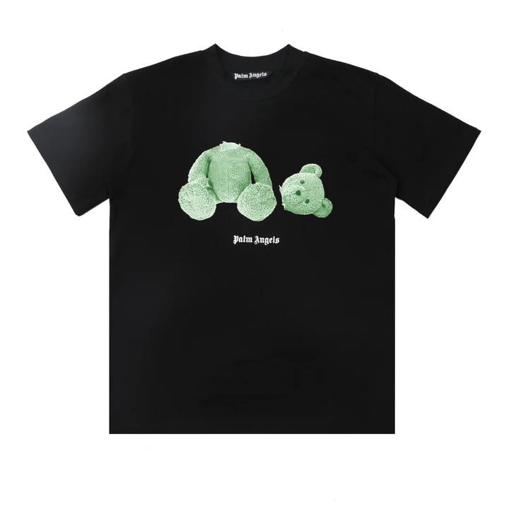 Palm Angels Bären Motiv T-Shirt Luxus Baumwolle Unisex Streetwear Design