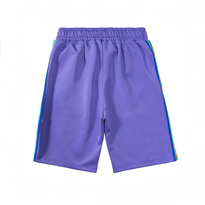 Palm Angels Modische Schwarze Track Shorts mit Weißem Seitenstreifen Herren