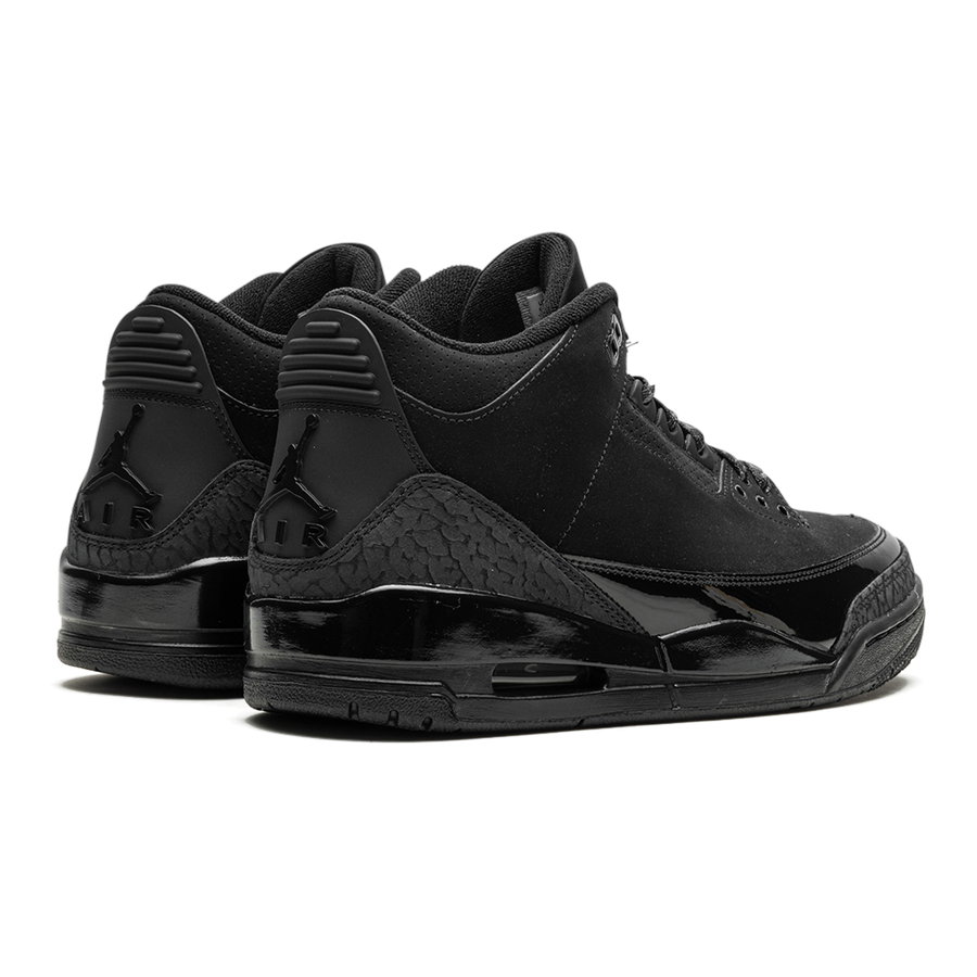 Air Jordan 3 Retro "Black Cat" Elegante Schwarze Sneaker für Herren – Legendärer Style