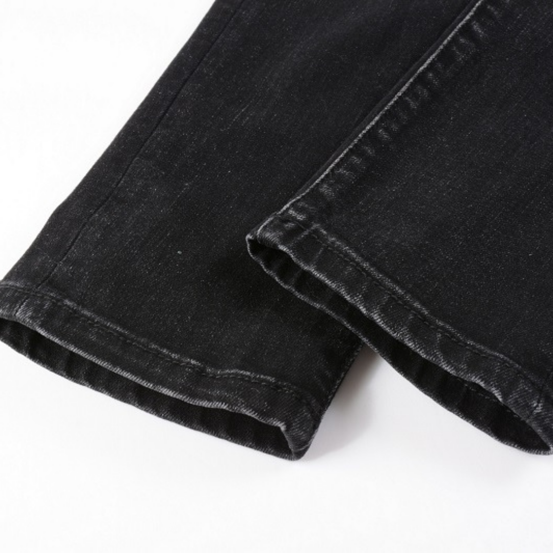 Amiri Paint Drip Distressed Slim Fit Jeans Herren Luxus Designer Schwarz