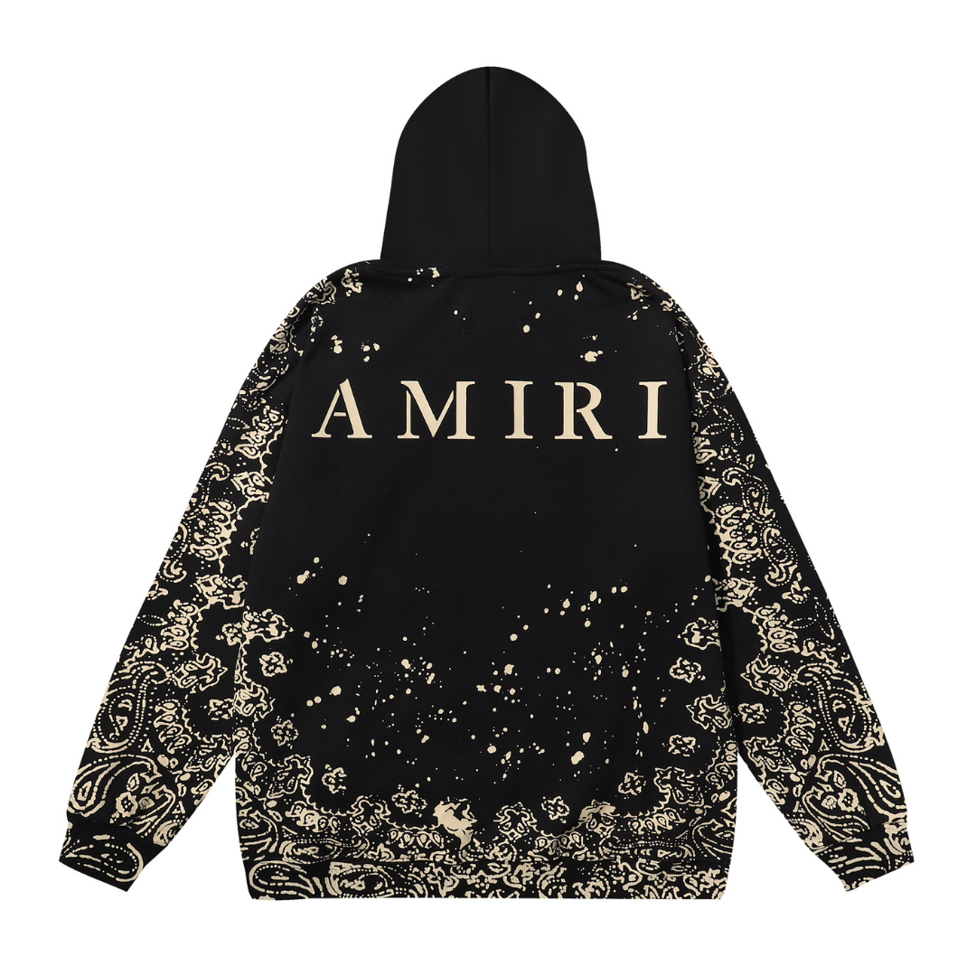 Luxuriöser Amiri Gold Bandana Hoodie – Stylischer Kapuzenpullover mit einzigartigem Muster