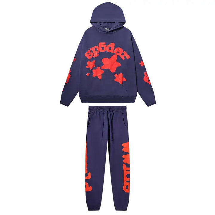 Stilvoller SP5DER Unisex Streetwear Trainingsanzug – Luxus Komfort Set