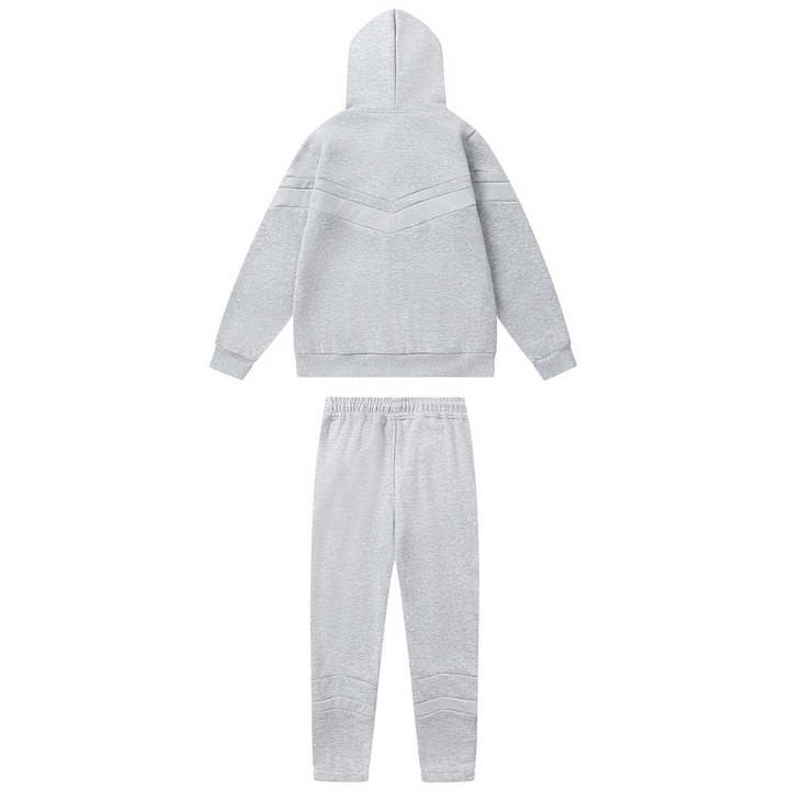 Trapstar Decoded V-Streifen Grau Trainingsanzug Set Hoodie Hose Streetwear Bequem