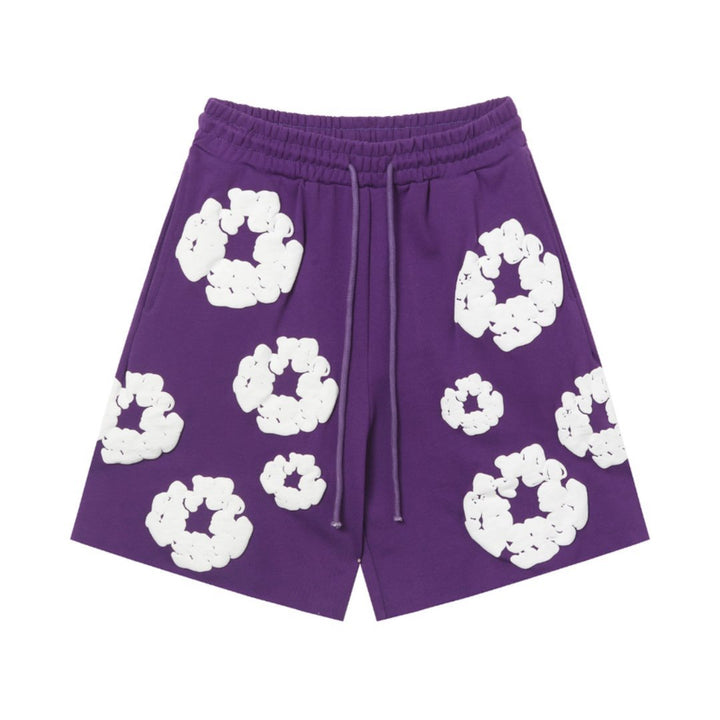 Denim Tears Lila Baumwoll-Shorts-Set: Exklusives Design für Stil und Komfort