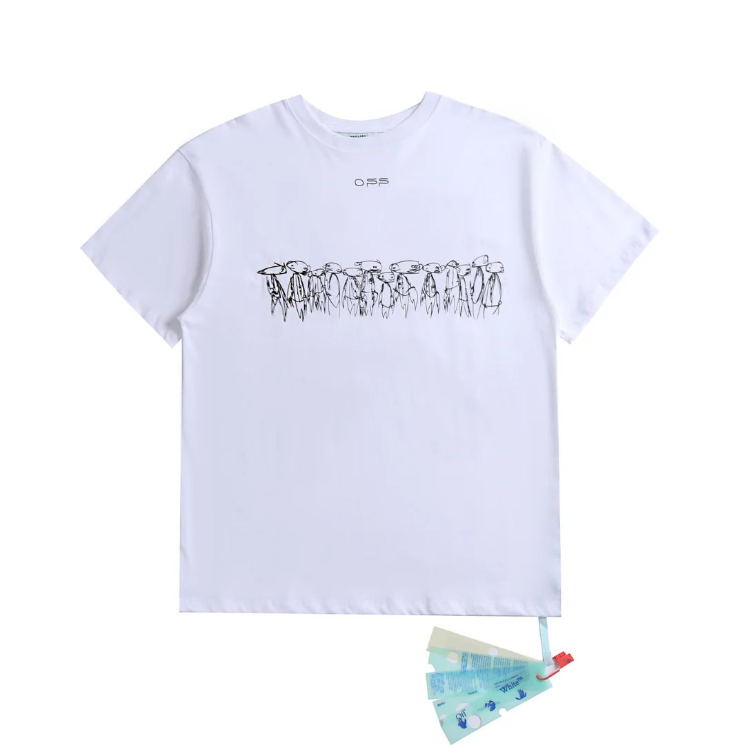 Off-White Monogramm T-Shirt für Herren – Luxuriöses Baumwoll Streetwear Shirt