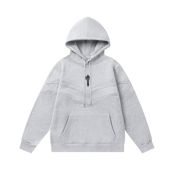 Trapstar Decoded V-Streifen Grau Trainingsanzug Set Hoodie Hose Streetwear Bequem