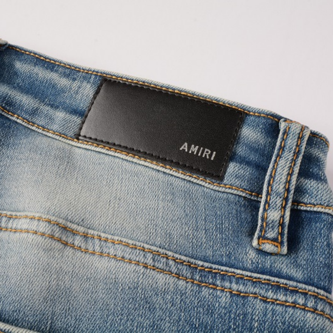 Amiri M.A. Paint Splatter Jeans – Luxuriöse Designer Herren Slim Fit Denim