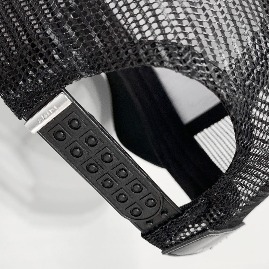 Luxuriöse Amiri Designer Baseballkappe Schwarz – Stilvolle Streetwear Kappe Verstellbar
