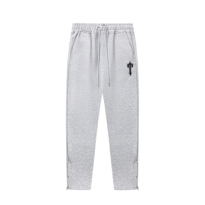 Trapstar Decoded V-Streifen Grau Trainingsanzug Set Hoodie Hose Streetwear Bequem