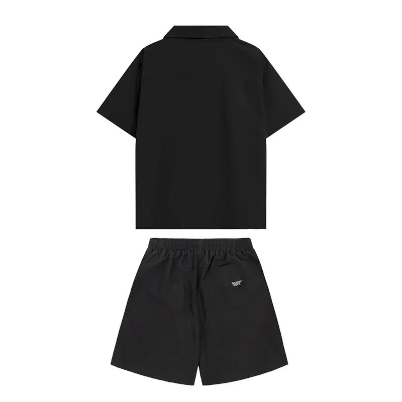 Exklusives Gallery Dept. Kunst Streetwear Shorts Set – Handbemalt, Oversized Passform