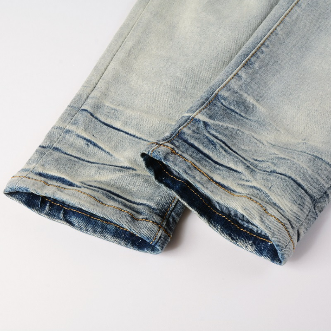 Amiri Gradient Diamond Patch Jeans für Herren - Luxuriöse Designer Denim Hose