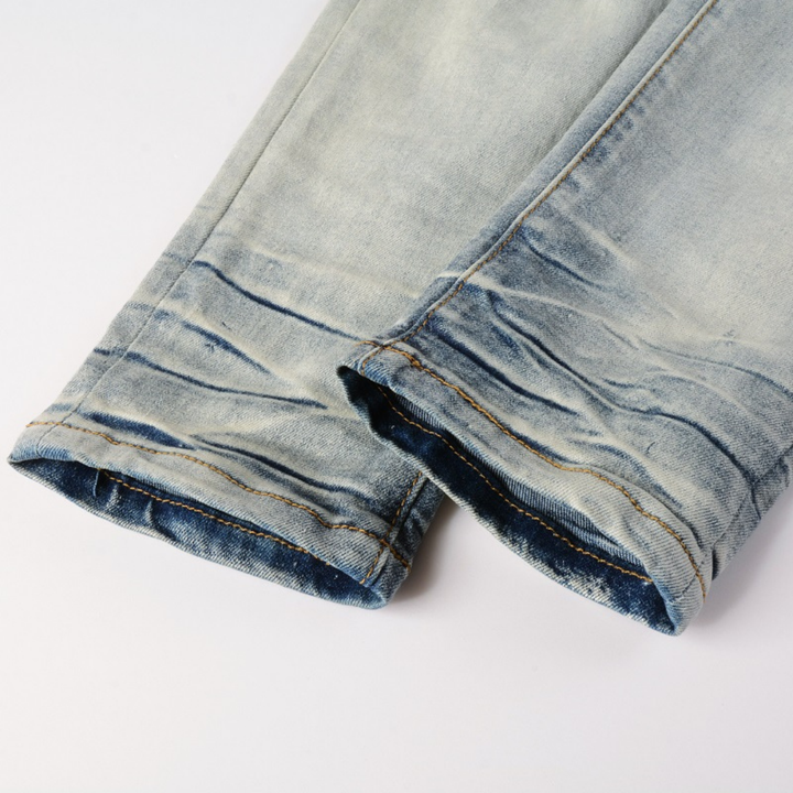 Amiri Gradient Diamond Patch Jeans für Herren - Luxuriöse Designer Denim Hose