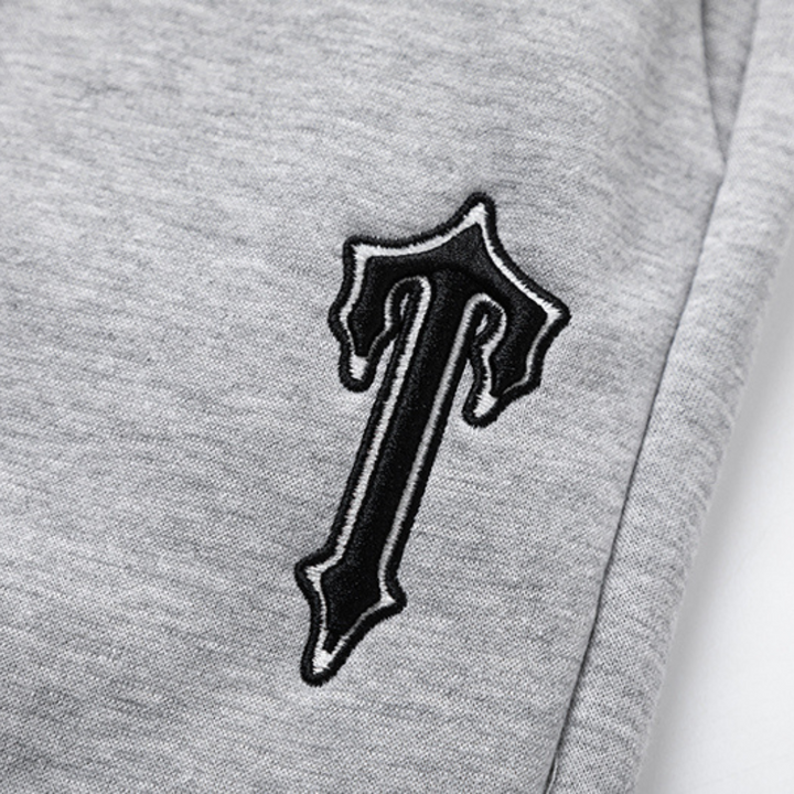 Trapstar Decoded V-Streifen Grau Trainingsanzug Set Hoodie Hose Streetwear Bequem