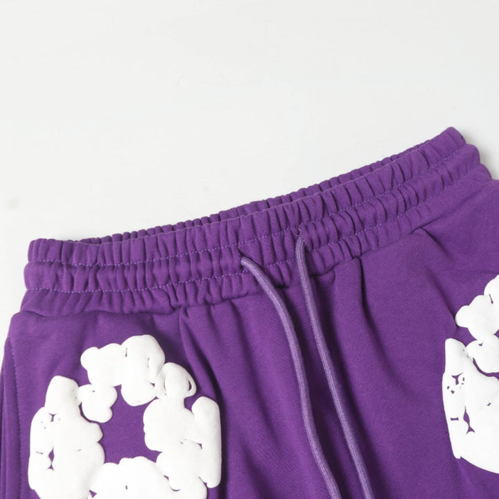 Denim Tears Lila Baumwoll-Shorts-Set: Exklusives Design für Stil und Komfort
