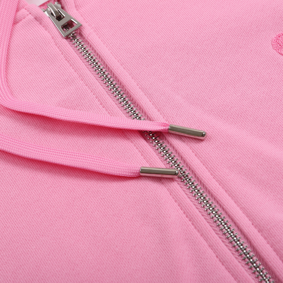 AMI Paris Luxus Trainingsanzug: Bequemer Baumwoll-Fleece Freizeit-Zweiteiler mit Herz-Logo