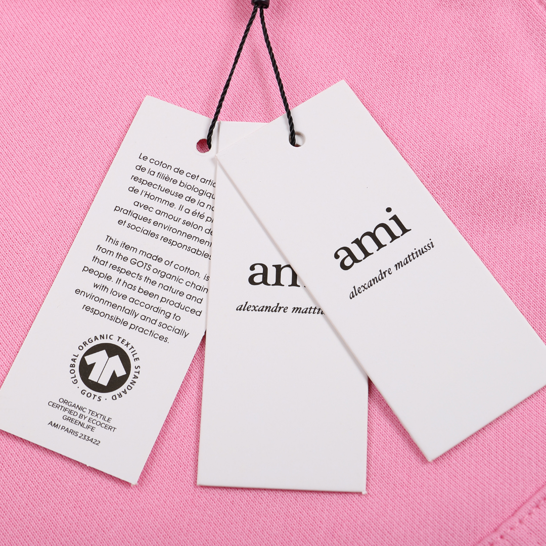 AMI Paris Luxus Trainingsanzug: Bequemer Baumwoll-Fleece Freizeit-Zweiteiler mit Herz-Logo