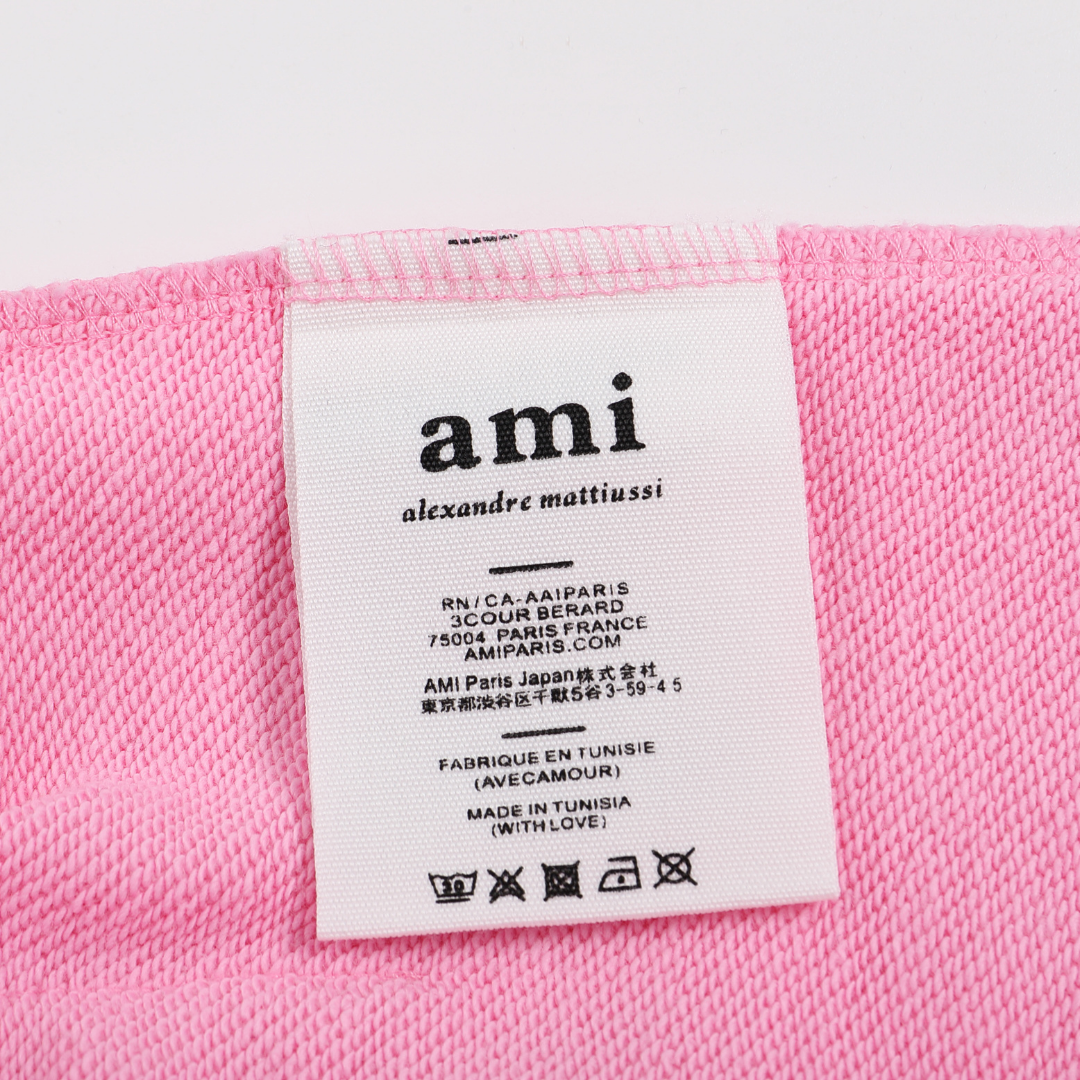 AMI Paris Luxus Trainingsanzug: Bequemer Baumwoll-Fleece Freizeit-Zweiteiler mit Herz-Logo