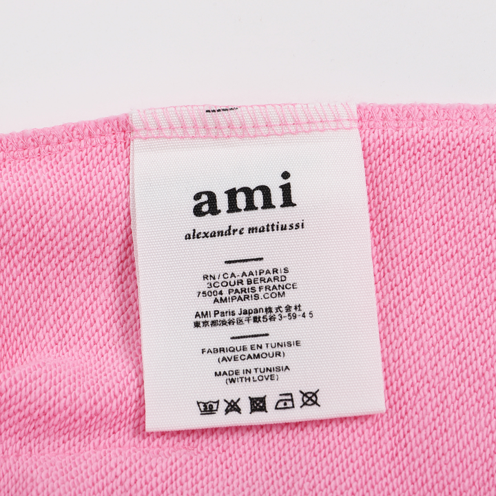 AMI Paris Luxus Trainingsanzug: Bequemer Baumwoll-Fleece Freizeit-Zweiteiler mit Herz-Logo