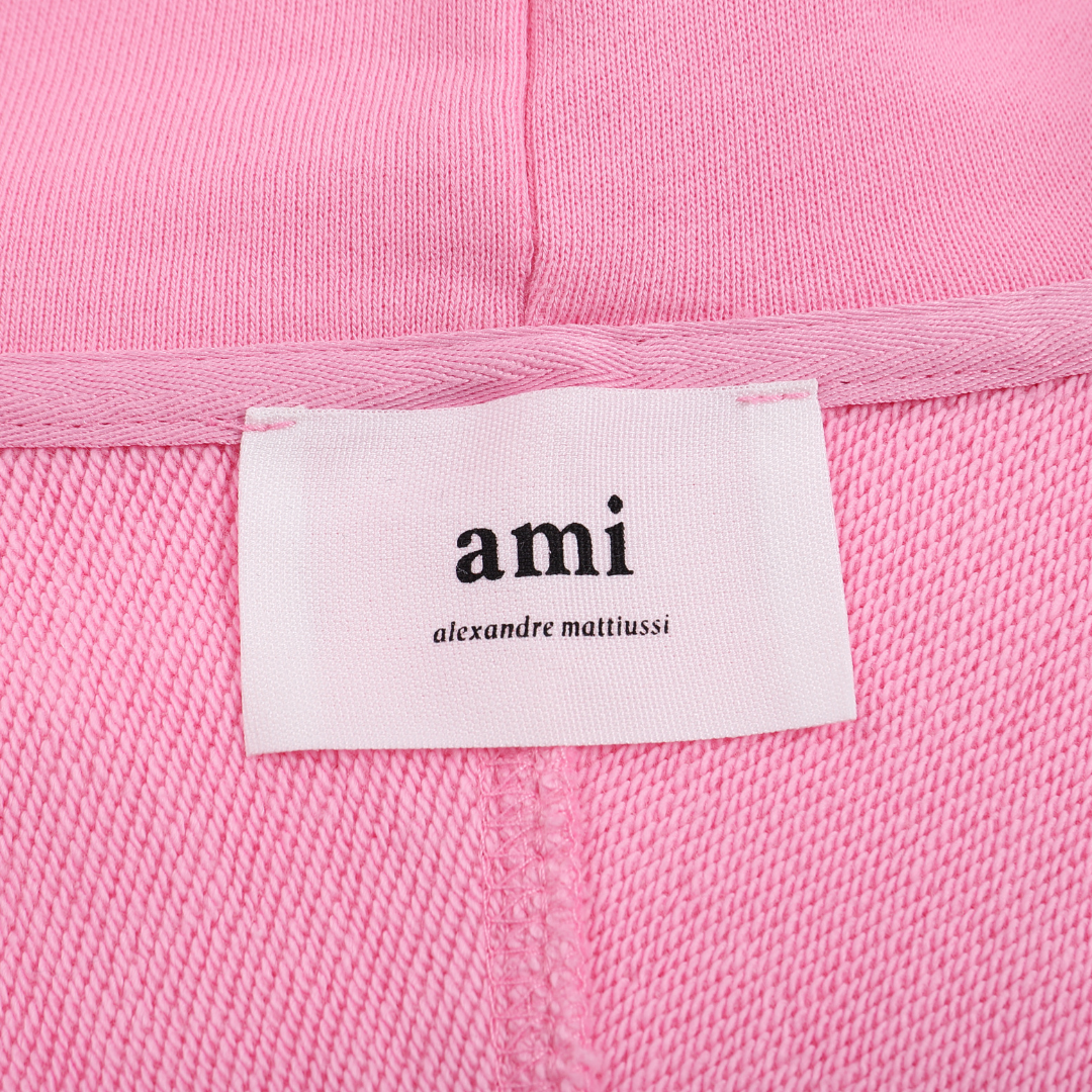 AMI Paris Luxus Trainingsanzug: Bequemer Baumwoll-Fleece Freizeit-Zweiteiler mit Herz-Logo