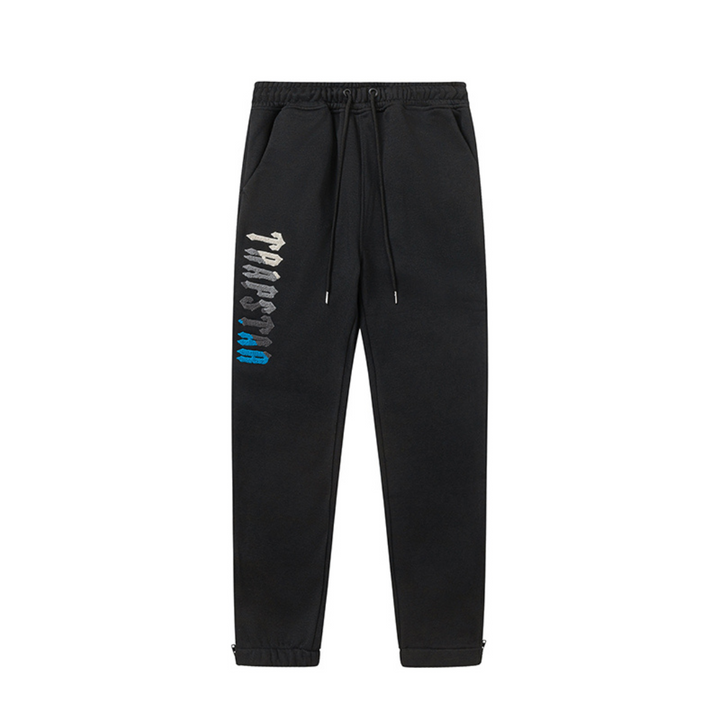 Trapstar Decoded 2.0 Kapuzen-Trainingsanzug Schwarz-Blau Streetwear Herren Set