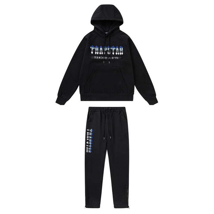 Trapstar Decoded 2.0 Blauer Kapuzen-Jogginganzug – Stylischer Streetwear Komfort