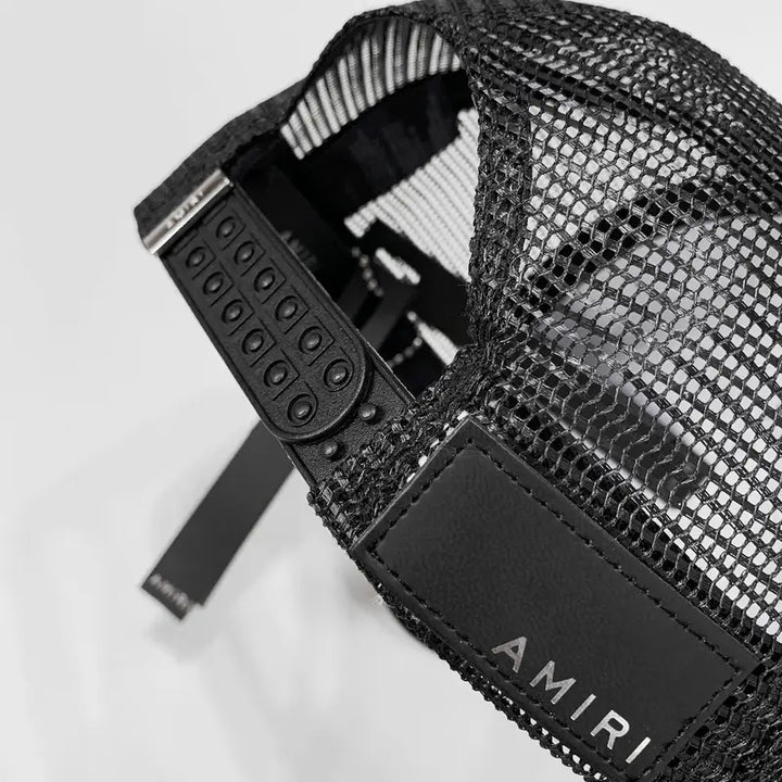 Amiri Luxuriöse Rock'n'Roll Streetwear Baseballkappe Schwarz-Weiß Exklusives Design