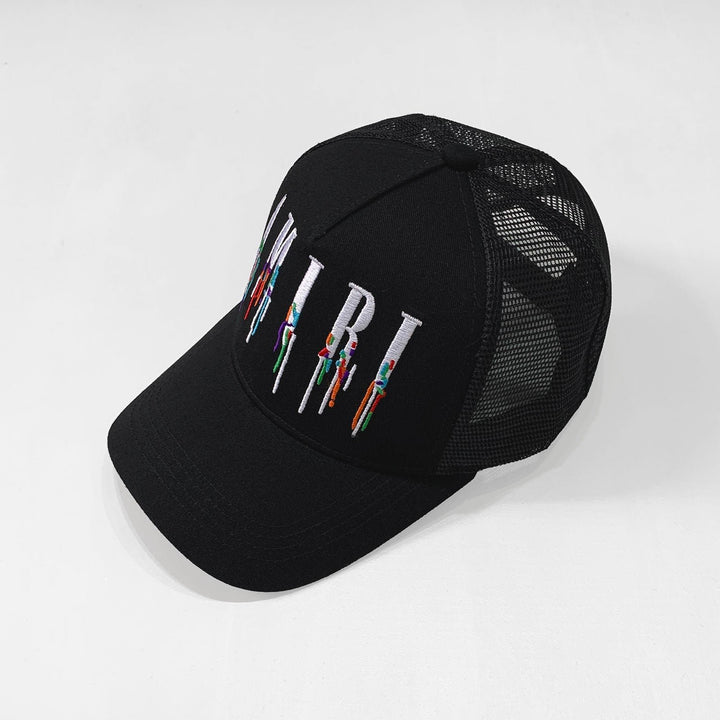 Luxuriöse Amiri Designer Baseballkappe Schwarz – Stilvolle Streetwear Kappe Verstellbar