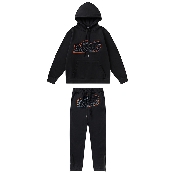 Trapstar Shooters 2.0 Kapuzen-Trainingsanzug Schwarz: Urbaner Streetwear-Style