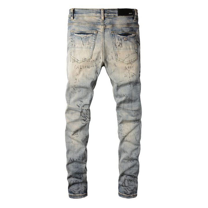 Amiri M.A. Paint Distressed Luxus Designer Jeans Herren Streetwear