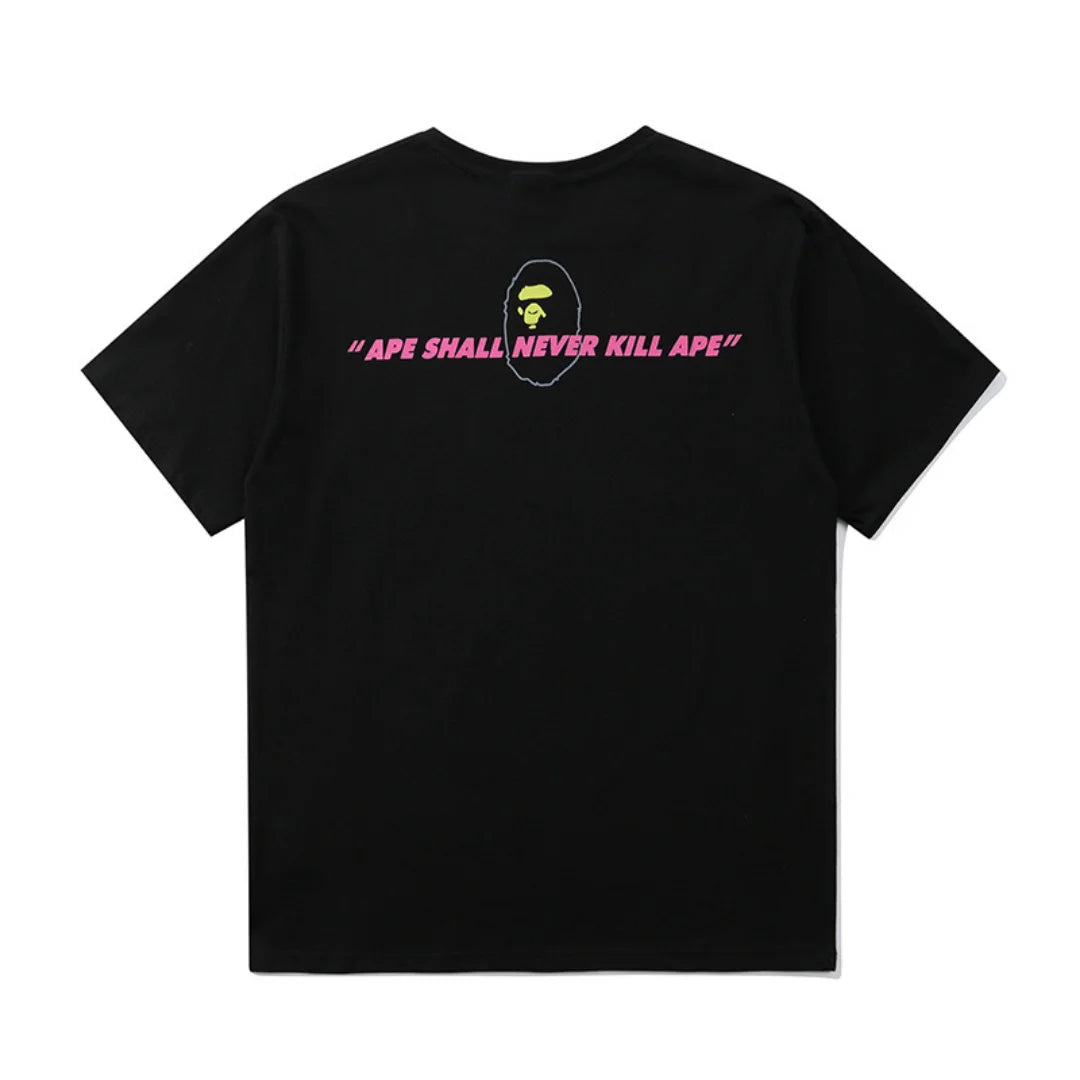 Exklusives BAPE Streetwear T-Shirt: Premium Baumwolle, Stylischer Affen-Print, Komfortabel