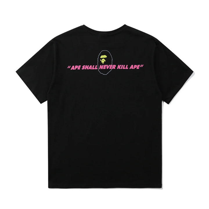 Exklusives BAPE Streetwear T-Shirt: Premium Baumwolle, Stylischer Affen-Print, Komfortabel