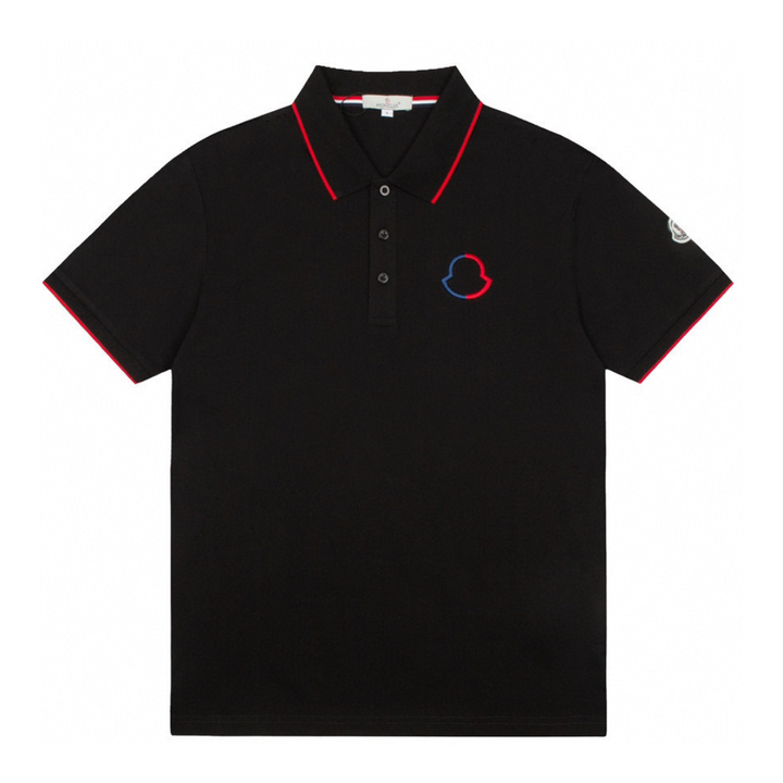 Moncler Luxus Herren Monogramm Polohemd: Stilvolles Baumwoll-T-Shirt für Freizeit