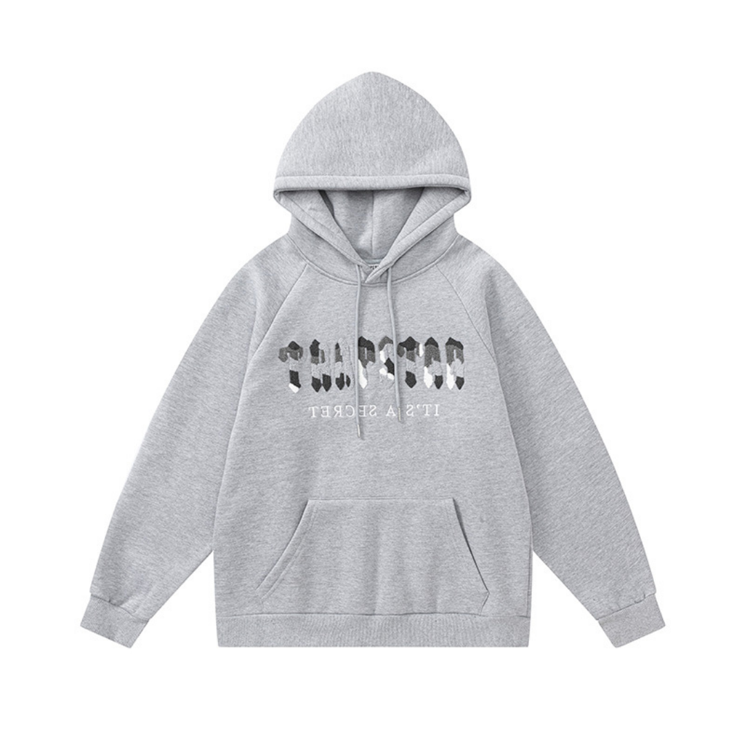 Trapstar Decoded Grauer Trainingsanzug: Luxuriöser Streetwear-Stil für Herren, Bequem & Trendy