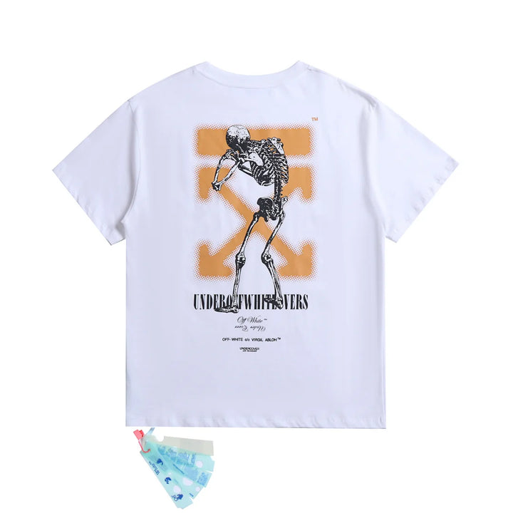 OFF-WHITE Monogramm Baumwoll-T-Shirt – Exklusiver Streetwear-Stil für Herren, Premium Qualität