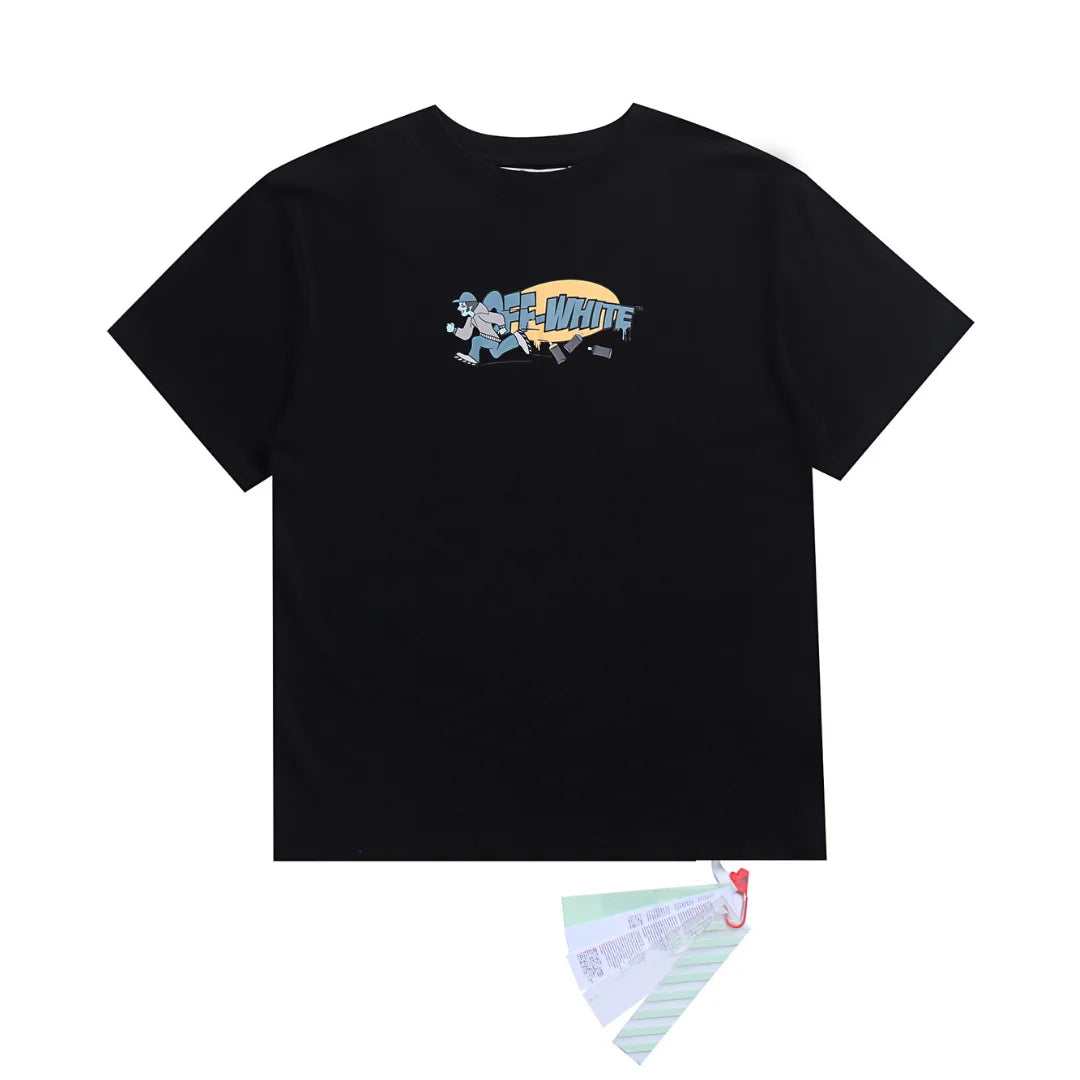 Off-White Monogramm Luxus Streetwear T-Shirt – Hochwertiges Baumwoll Designer Oberteil