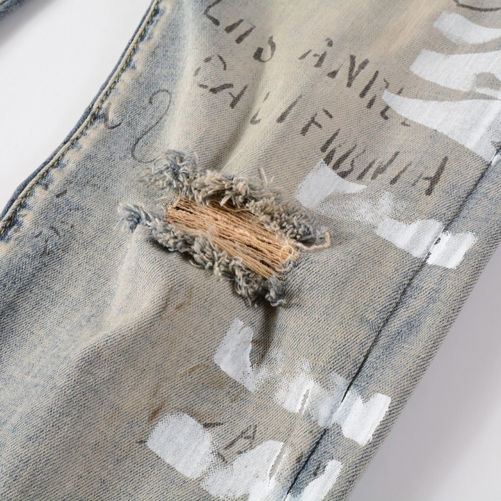 Amiri M.A. Paint Distressed Luxus Designer Jeans Herren Streetwear