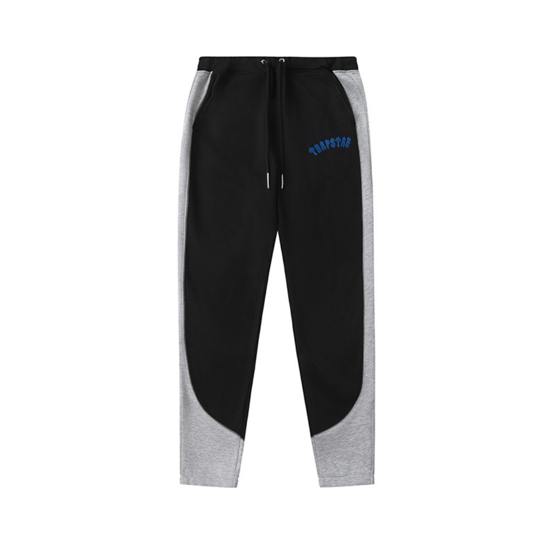 Trapstar Irongate Arch Chenille Grau-Blauer Trainingsanzug – Stilvoller Streetwear Jogger Set