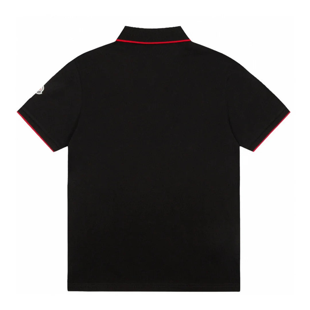 Moncler Luxus Herren Monogramm Polohemd: Stilvolles Baumwoll-T-Shirt für Freizeit