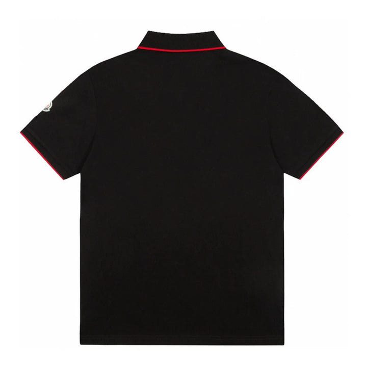 Moncler Luxus Herren Monogramm Polohemd: Stilvolles Baumwoll-T-Shirt für Freizeit