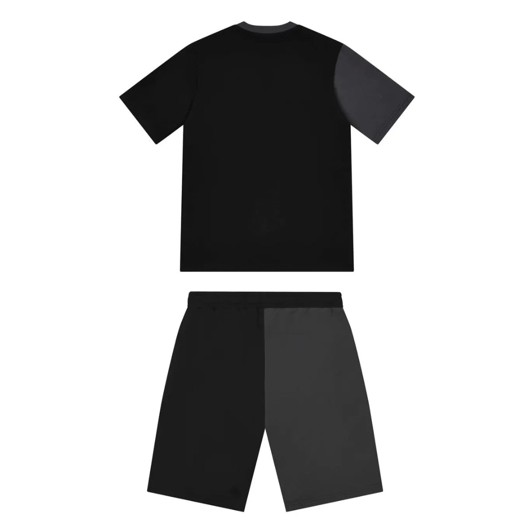 Trapstar Shooters Kurzset Schwarz Grau Herren Streetwear Gemütliche Sportswear