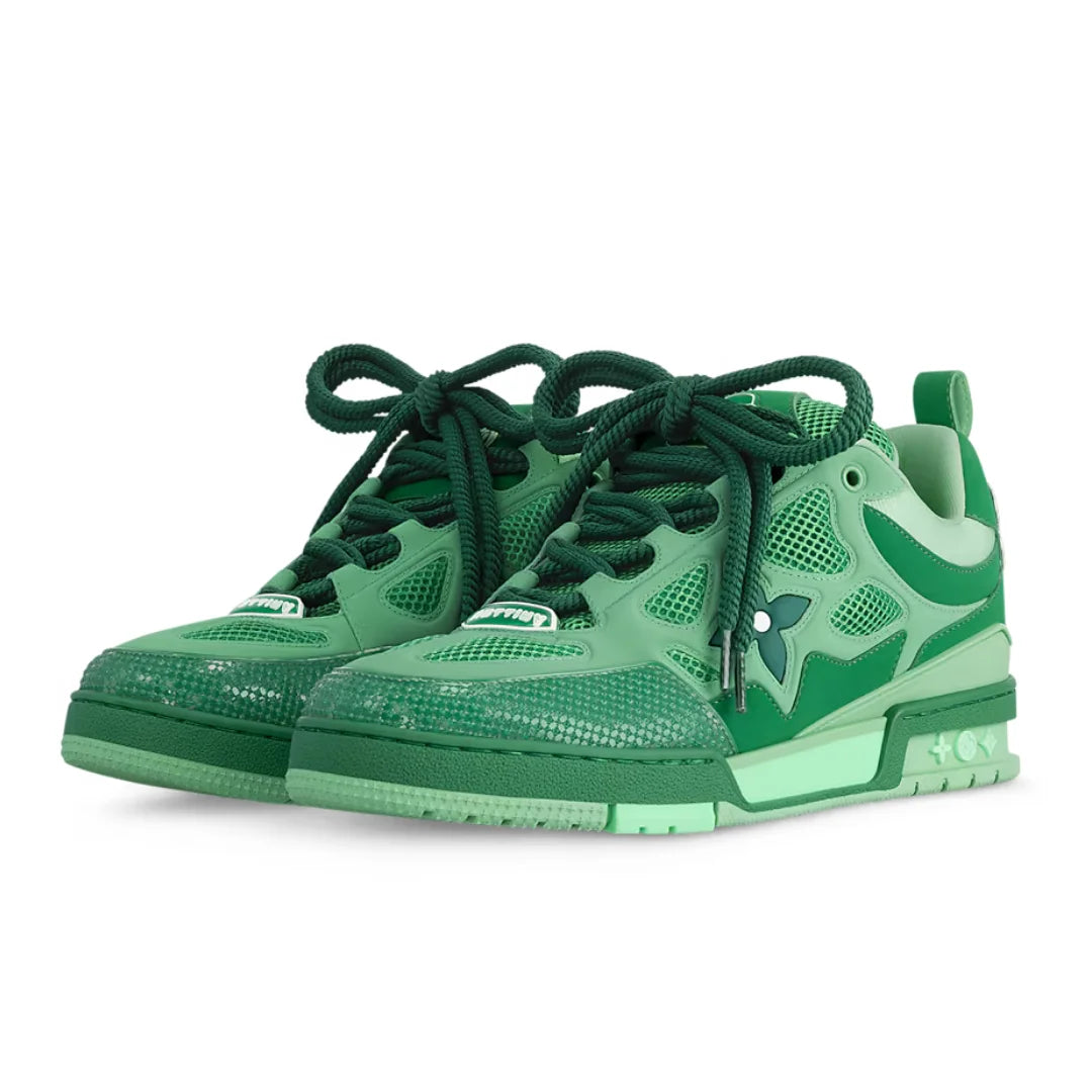Louis Vuitton Skate Grüne Luxus-Sneaker: Stilvolle Designerschuhe mit Monogramm-Details