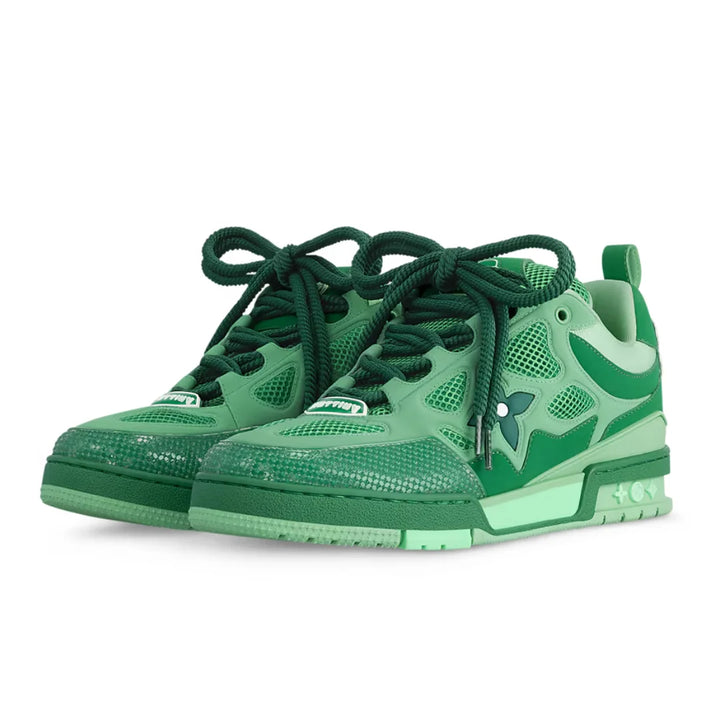 Louis Vuitton Skate Grüne Luxus-Sneaker: Stilvolle Designerschuhe mit Monogramm-Details