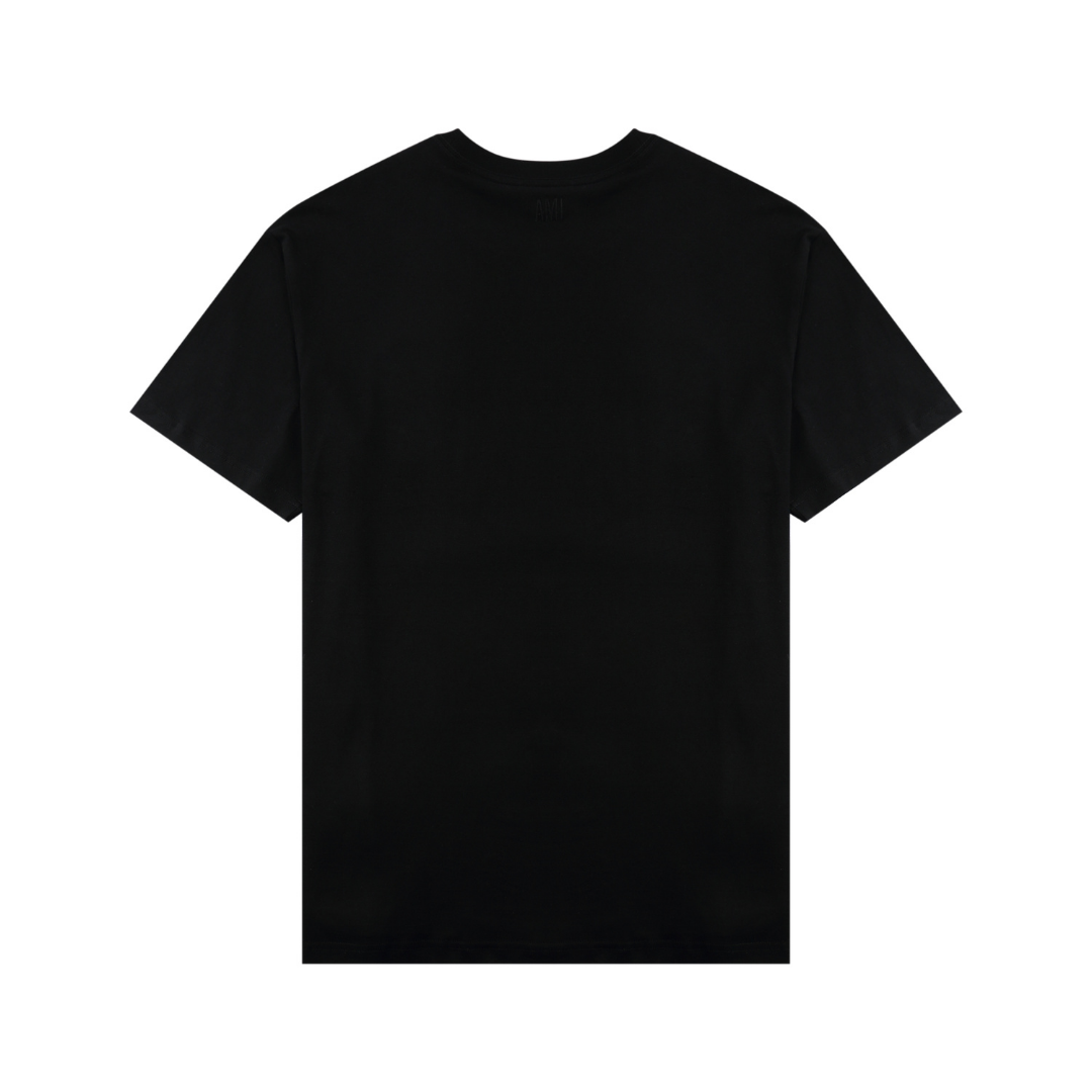 AMI Paris Herz-T-Shirt Hochwertige Baumwolle Unisex Kurzarm T-Shirt Französischer Chic