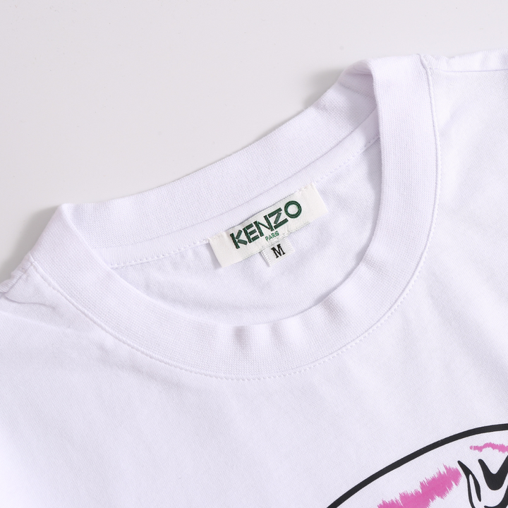 Kenzo Tigerkopf Ikonisches Baumwoll-T-Shirt für Herren, Französischer Stil, Japanische Einflüsse