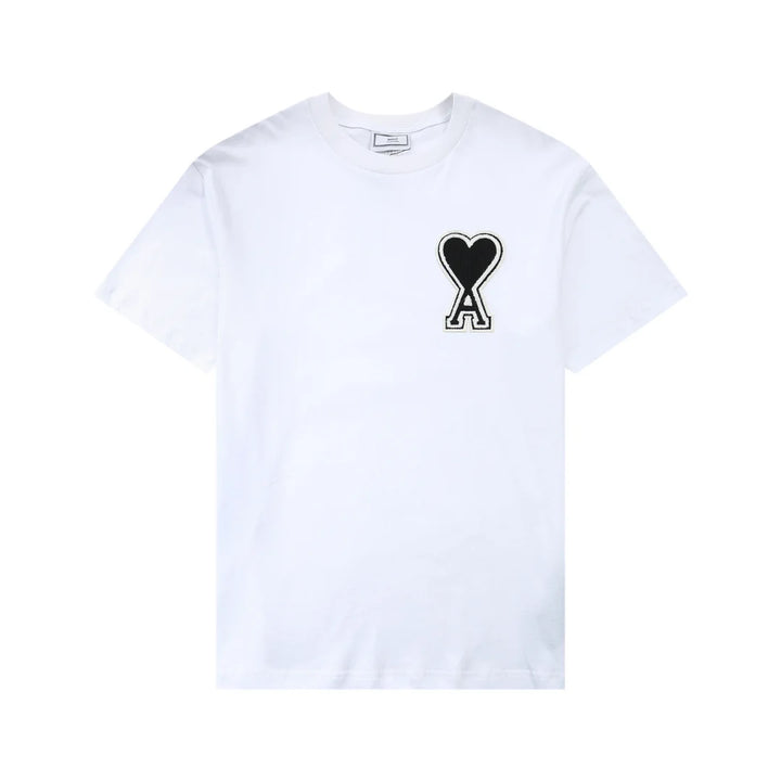 Stylisches AMI Paris Baumwoll-T-Shirt mit Herz-Logo für Herren